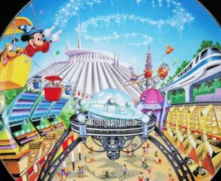 Disney World 25th Anniversary Tomorrowland Collector Plate