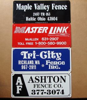  4 Metal Fence Signs All for One Money