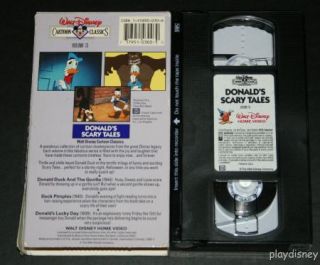 Disney Cartoon Classics Donalds Scary Tales 13 VHS