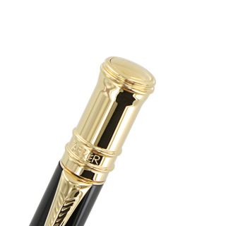 Parker Duofold Black GT Gold Trim Ballpoint Pen