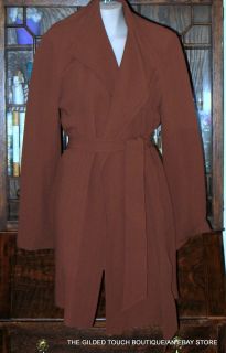 Doncaster Belted Jacket Tunic Trench Coat Brown Bark 12