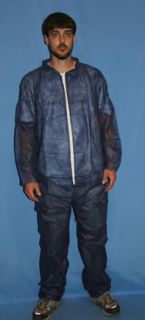  Ind Blue Polypropylene Coveralls Protective Clothing 2XL Suit