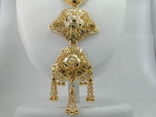 UNIQUE DUBAI EAST INDIA 22K 24K Gold gp Earrings Necklace SET