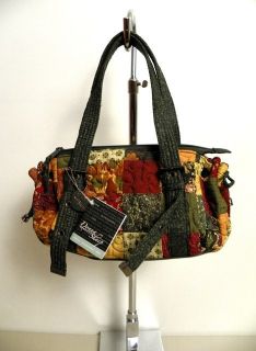 Donna Sharp Patchwork Fall Spice Print Maggie Bag Quilted Satchel NWTS