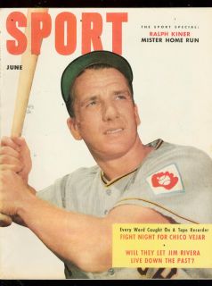 Sport Magazine 6 1952 Ralph Kiner Ben Hogan Dizzy Dean FN