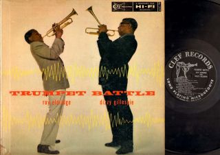 JAZZ LP Roy Eldridge Dizzy Gillespie TRUMPET BATTLE on CLEF 730