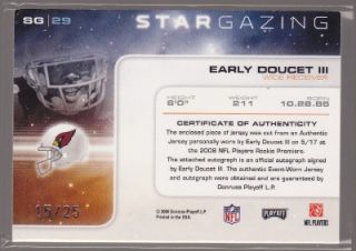 Early Doucet 2008 Absolute Memorabilia Star Gazing Jersey Patch Auto