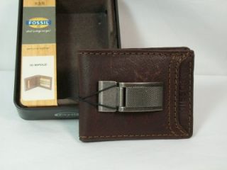 Fossil Wallet Mens Leather Duncan ID Bifold Brown MSRP $35 00