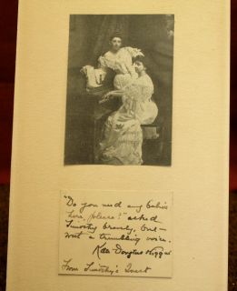  Kate Douglas Wiggin Autograph