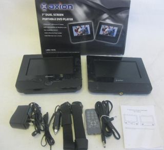 axion lmd 7970 7 inch dual screen portable dvd player black