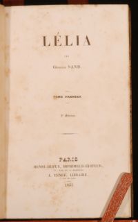 1833 Lelia by George Sand Amantine Dupin