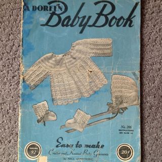 Vintage A DOREEN BABY BOOK No 206 Vol 92 Crochet Knitted Baby Garments