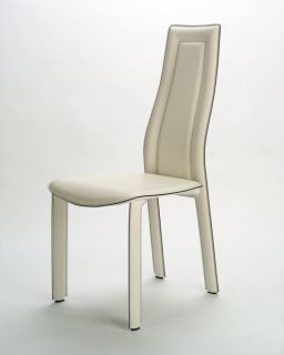 Modern Doreen High Back Dining Side Chair Beige Set of 4