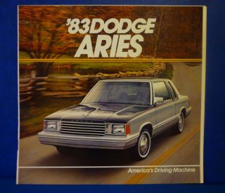 Vintage 1983 Dodge Aries Color Dealer Brochure 
