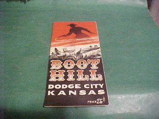 Vintage Boot Hill Dodge City Kansas Souvenir Booklet