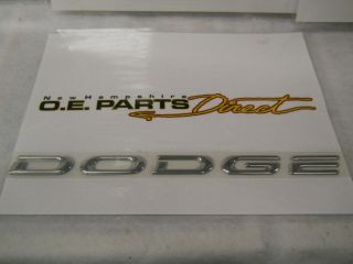 Dodge Logo Nameplate Emblem Chrome New Mopar 5113300AA Intrepid