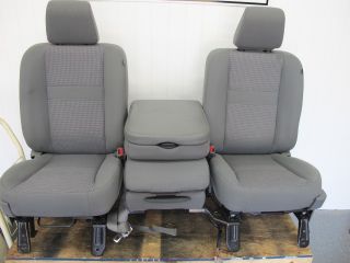 06 07 08 Dodge Ram Power bucket seats with folding center seat Gray