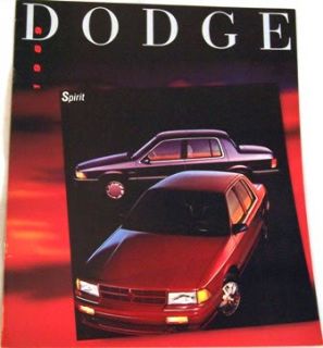1989 dodge spirit original sales brochure 17 page measures 12 by 9 1 2