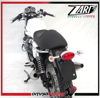 Zard Exhausts Polished Steel Racing Mufflers Moto Guzzi V7 Cafe Racer