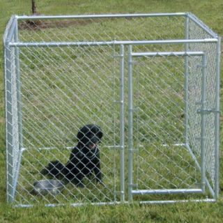 New 5x 5x 4 High Chain Link Dog Kennel Enclosure Pen Metal Steel