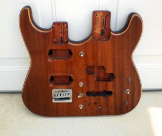 RARE MIGHTY MITE DOUBLE NECK GUITAR BODY BASS 6 STRING STRATOCASTER