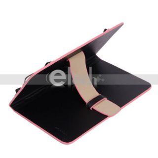 New 7 Leather Case Bag for Tablet PC PDA ePad eBook Reader Black Pink