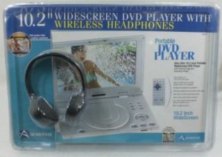  10 2 Widescreen Portable DVD Player wth Wireless Headphones