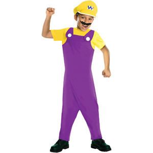 Halloween Dress Up Boys Mario Bros Wario Costume Size Medium 8