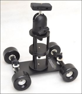 skater dolly with four wheels two risers ball tilt head with 1 4 screw