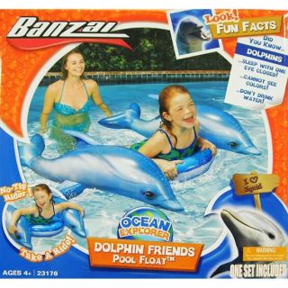 Dolphin Friends Inflatable Swimming Pool Rider Fun Float Toy 44 x 40 x