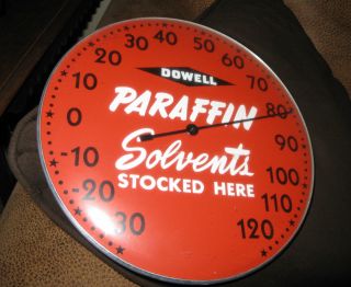 DOWELL PARAFFIN SOLVENTS VINTAGE THERMOMETER