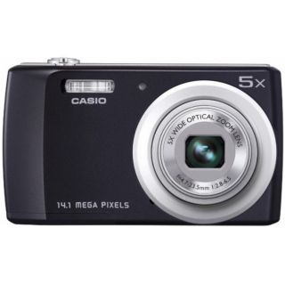 Digital Camera HD Video Casio QV R200 14 1 MP 5X Wide Angle Lens Black