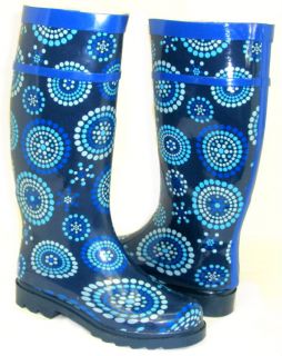Cute Comfy Galoshes Wellies Rubber Rain Boots Multi
