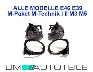 E46 E39 Nebelscheinwerfer M Paket M3 M5 Klarglas Chrom incl Birnen