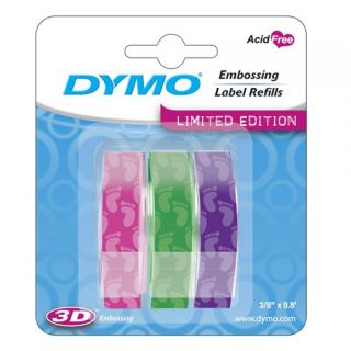 12PK Dymo 3/8 (9mm) Limited Edition Embossing Label Maker Refill Tape