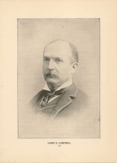James E Campbell 1896 Antique Portrait Illustration