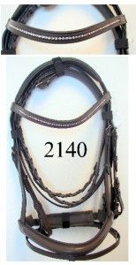 Show English Event AP Hunt Bridle Bling Chain 2140 Horse Brown COB