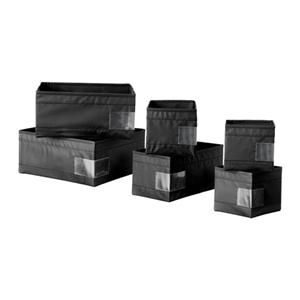 ikea skubb boxes set of 6 drawer organizers black