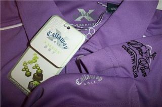 Deer Run CC Callaway UPF 15 xSeries Dry Golf Shirt Mens XL Lavender