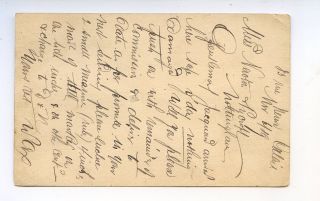  1889 Postcard Postal Stationery sent from Calais to Nottingham