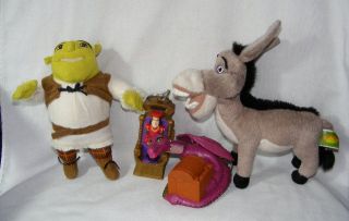 Lot Shrek Plush Stuffed Dolls Keychains Toys Donkey