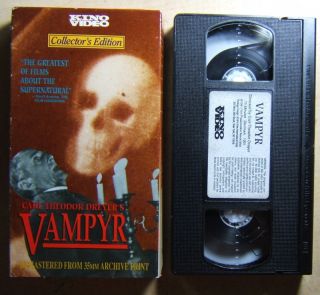 Vampyr Carl Theodore Dreyer King Video VHS