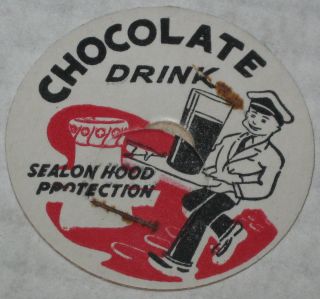  Vintage 1950's 1 75" Chocolate Drink Lid