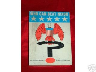  1970 Who Can Beat Nixon Boardgame