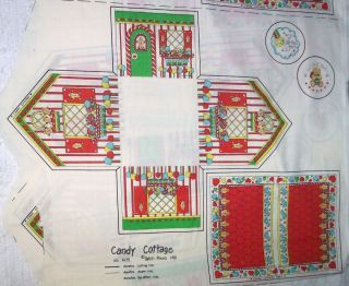  Gingerbread House Holiday Easy Sew Craft Fabric Panel Cut Out