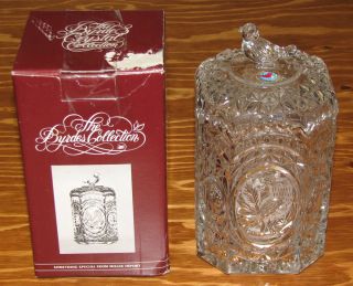 Hofbauer Germany Bavarian Leaded Crystal Byrdes Collection Biscuit Jar