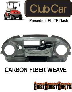 Club Car Precedent Golf Cart ELITE Radio Dash Carbon Fiber Weave