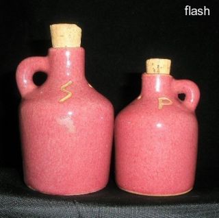 Dryden Pottery Rose Stopper Top Jug Salt Pepper Set