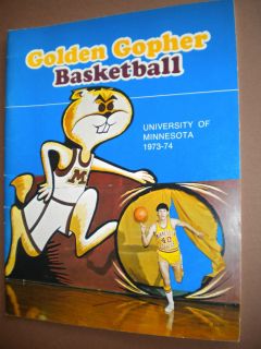  Gopher Basketball UNIVERSITY OF MINNESOTA 1973 74 Yearbook Tony Dungy