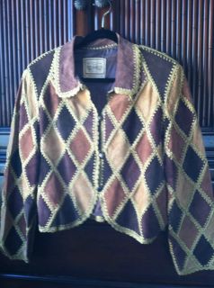 Double D Ranchwear Vintage Suede Crochet Jacket Sz M